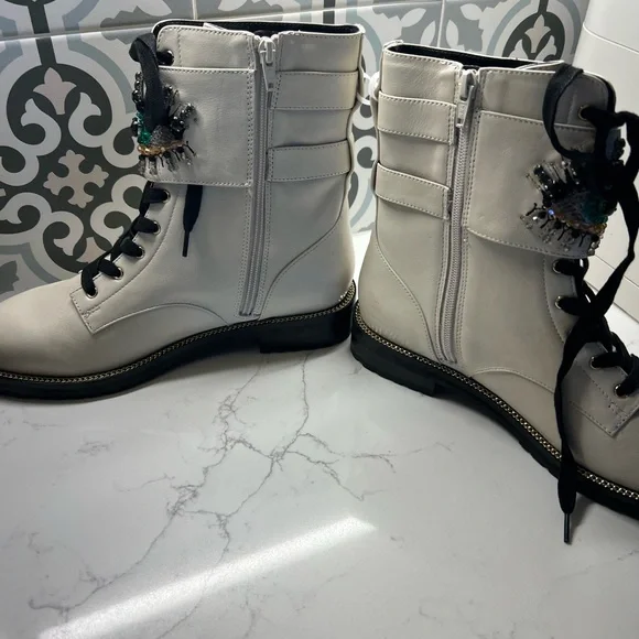 Kurt Geiger Combat Boots with Eye Detail - Picture 5 of 7